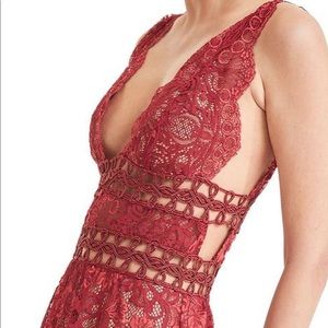 For love & lemons “Mon Cherie” lace midi dress